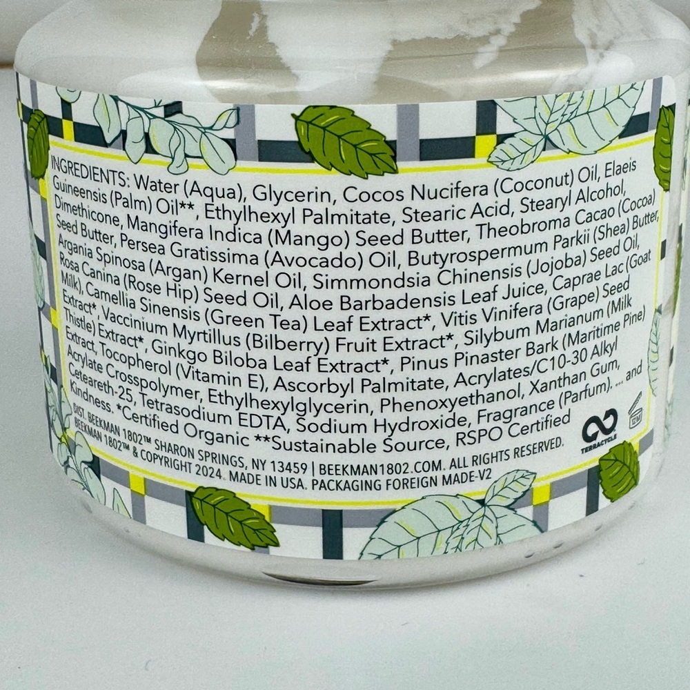 Beekman 1802 Gift Set Glacial Mint & Eucalyptus Whipped Body Cream & Body Scrub - Picture 4 of 9